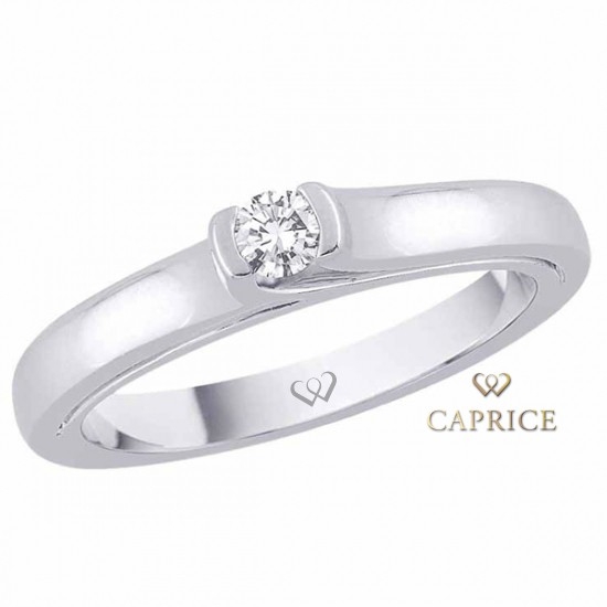 Woman diamond ring, white gold
