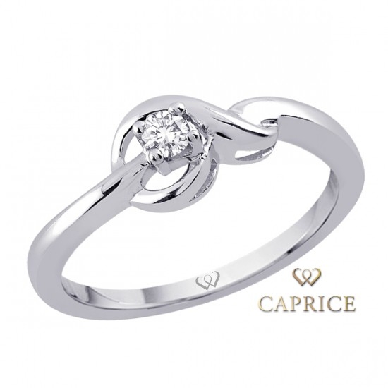 Woman diamond ring, white gold