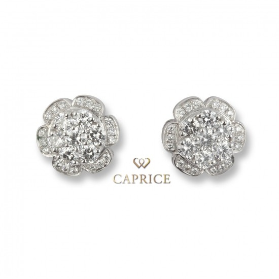 Woman diamond earrings